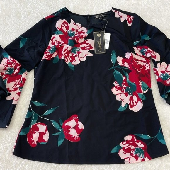 DG2 by Diane Gilman Floral-Print Cascade Tunic - Picture 4 of 8